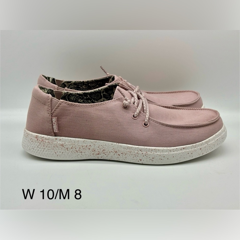 Skechers BOBS Washable Canvas Slip-On Shoes Tide Pool Women’s 10 Men’s 8, Mauve